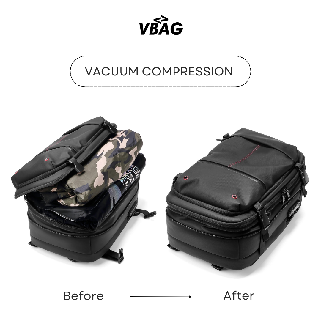 Versatile 17-Inch Travel Backpack with Vacuum Compression – Laptop, Hiking, & Business Bag