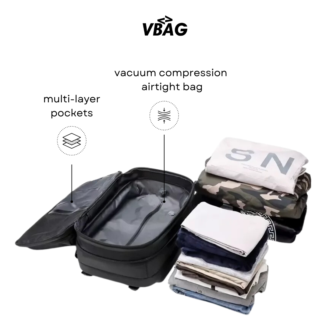 Versatile 17-Inch Travel Backpack with Vacuum Compression – Laptop, Hiking, & Business Bag