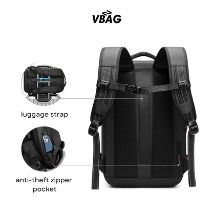 Versatile 17-Inch Travel Backpack with Vacuum Compression – Laptop, Hiking, & Business Bag